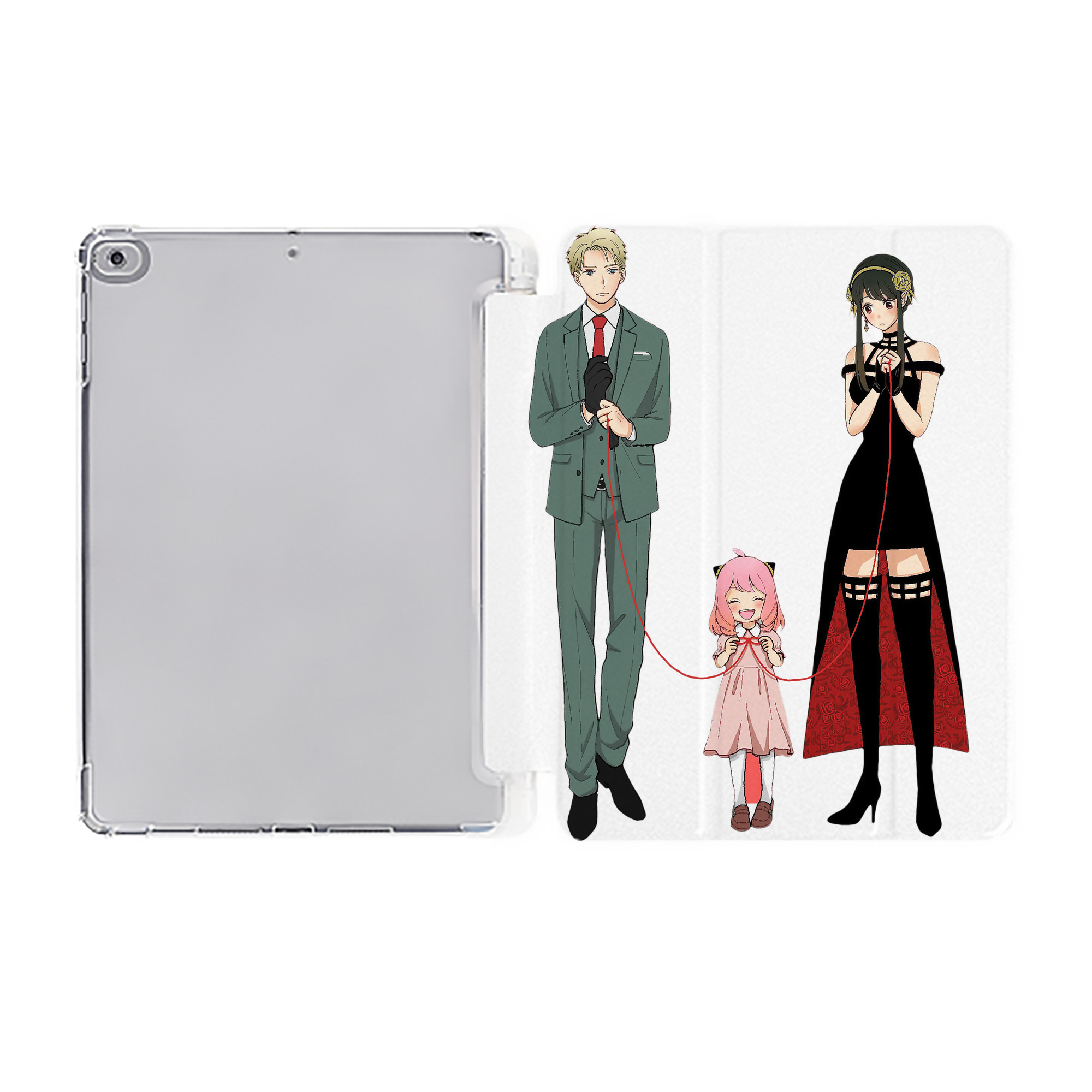 （画像用） SPY×FAMILY间谍家家酒 IPad ケース ペン収納付き 三つ折りスタンド PUレザー×シリコン 対応機種9.5/10.5/10.9インチ